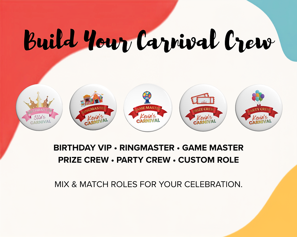 Thumbnail: Carnival Premium Crew Badge | Personalized 3" Button Pin