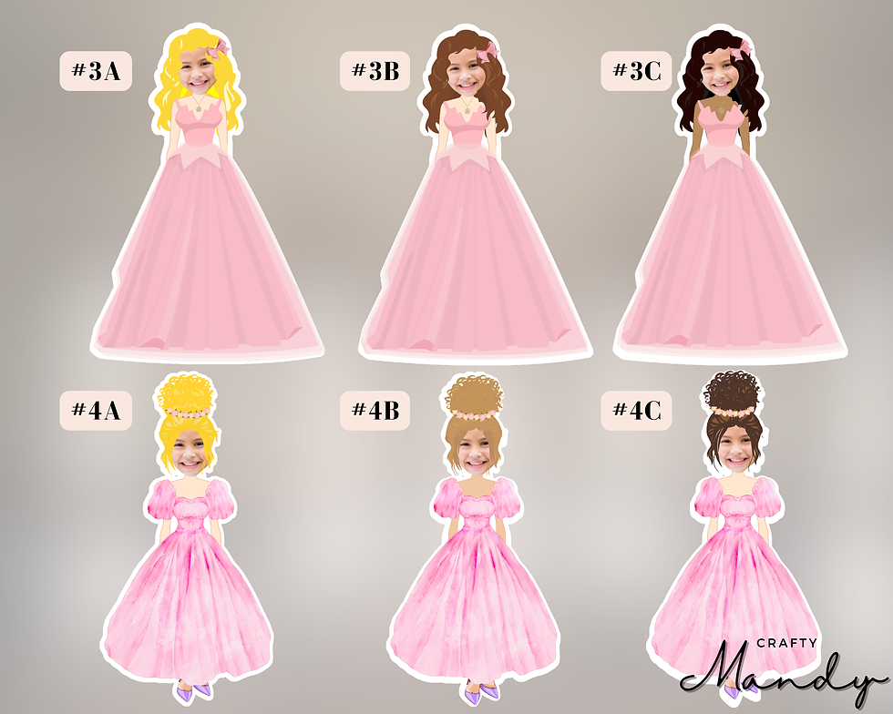 Thumbnail: Personalized Princess Photo Cake Topper | Custom Face Birthday Cake Decor