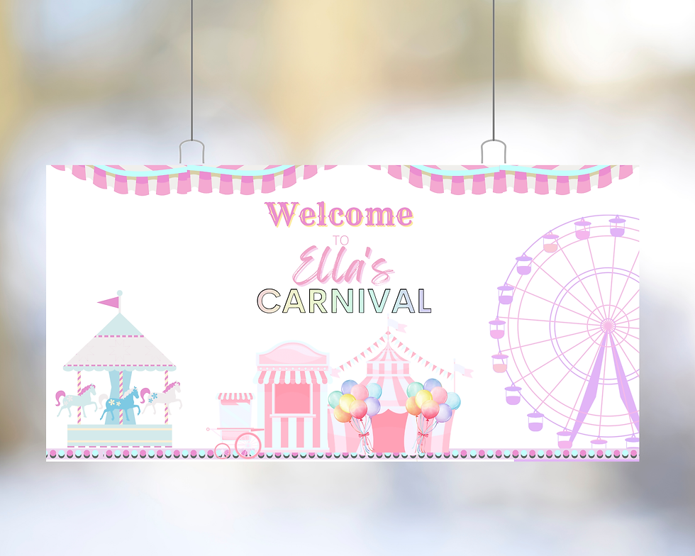 Thumbnail: Carnival Vinyl Banner | Personalized Oversized Party Sign