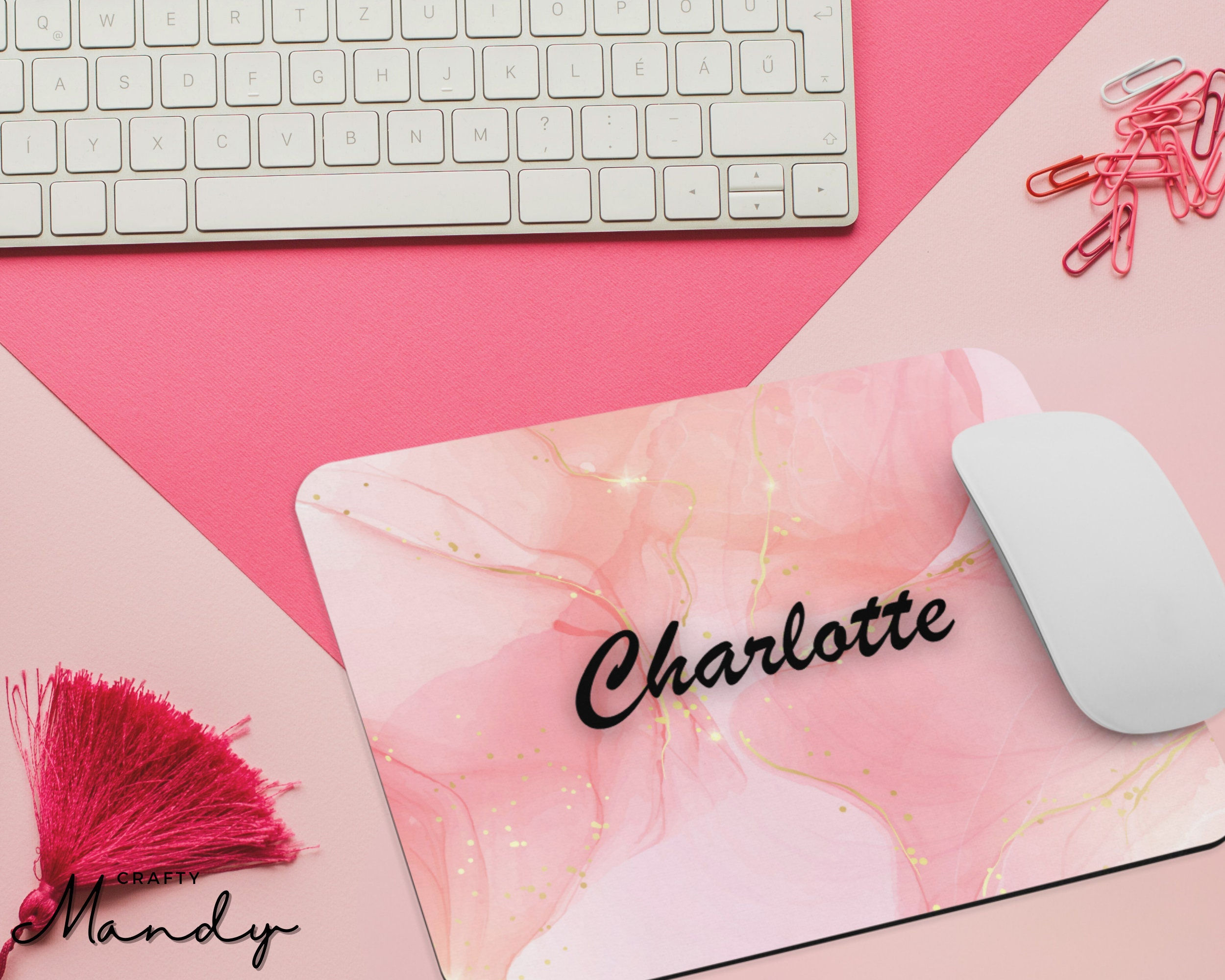 Watercolor Name Mouse Pad