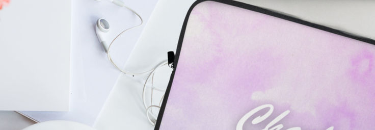 Thumbnail: Watercolor Name Laptop Sleeve