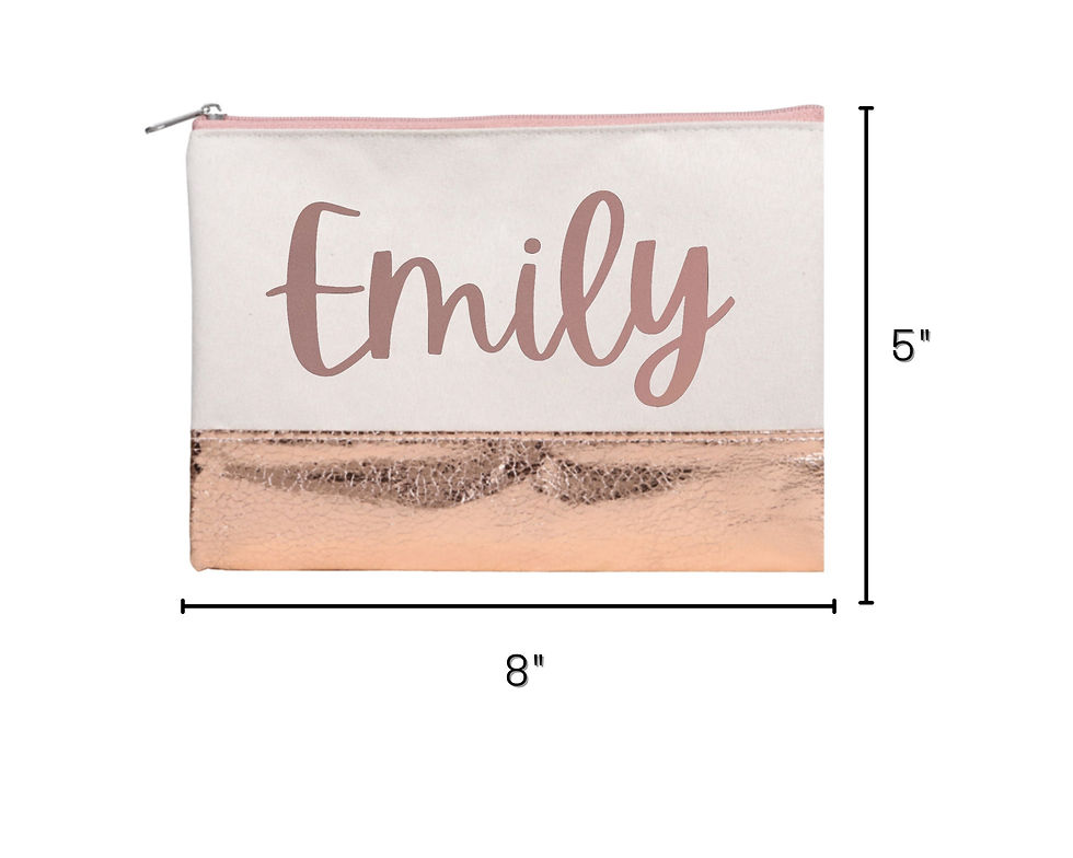 Thumbnail: Personalized Canvas Makeup Bag