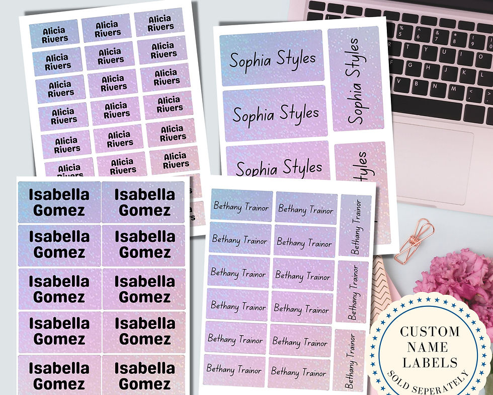 Thumbnail: Personalized Skinny School Labels