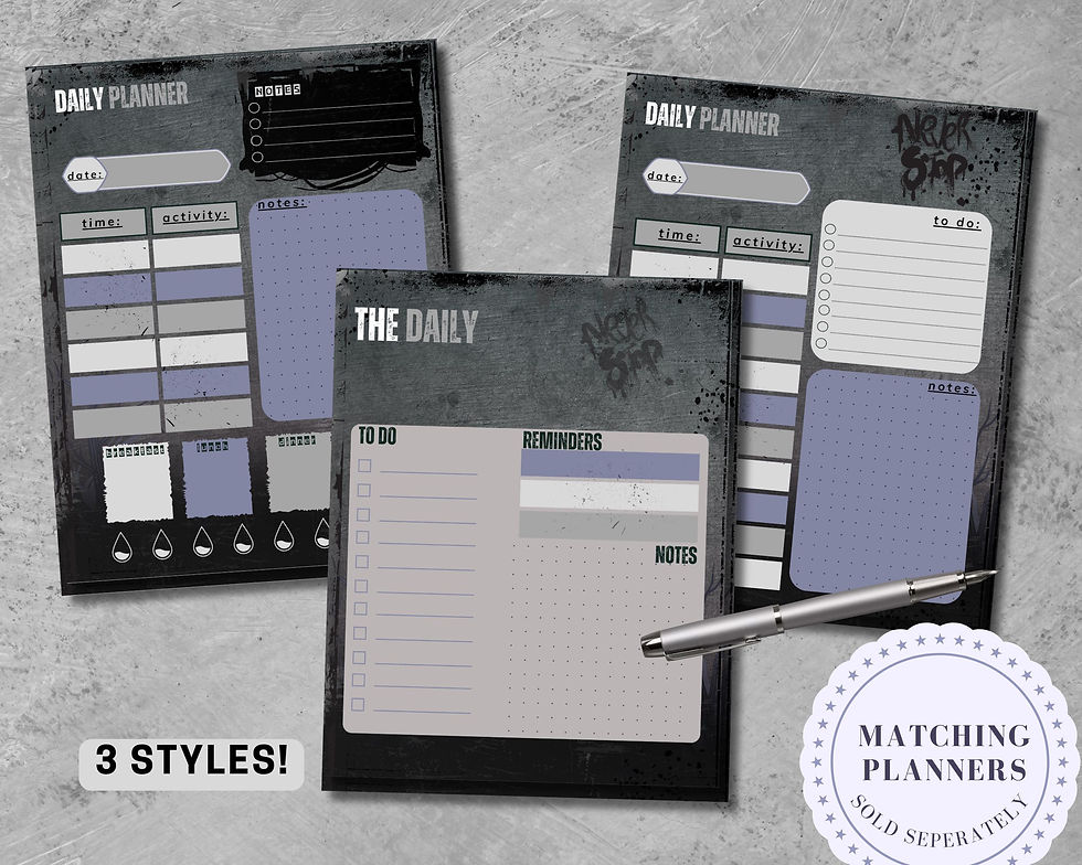 Thumbnail: Midnight Grunge Monthly Planner Notepad