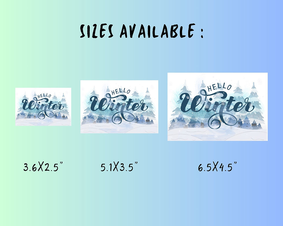 Thumbnail: Hello Winter Decal Sticker Decal