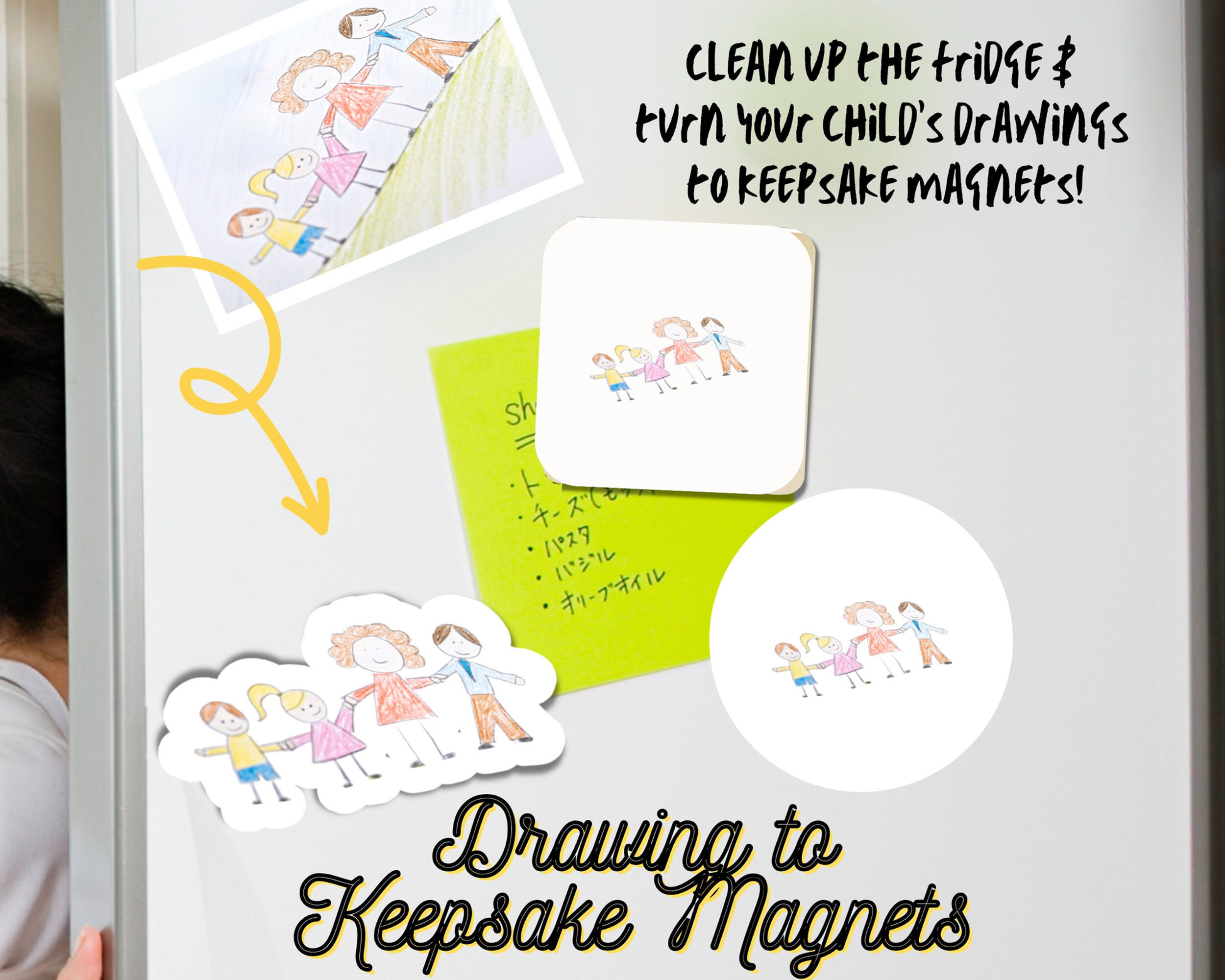 Custom Drawing Photo Magnet