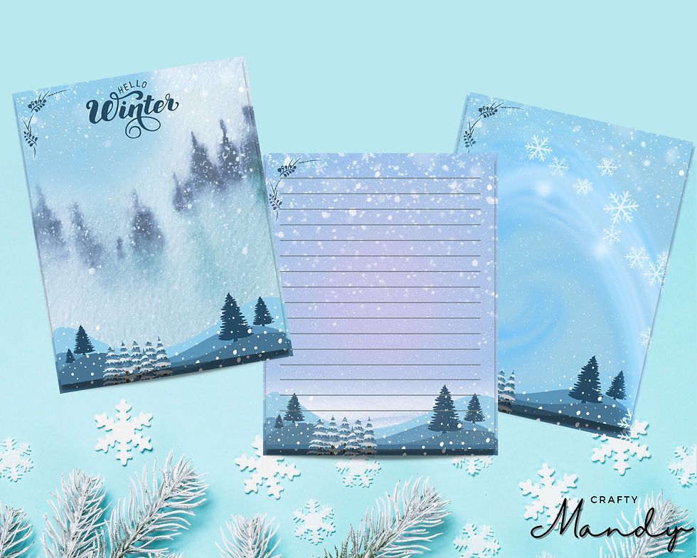 Thumbnail: Hello Winter Notepad