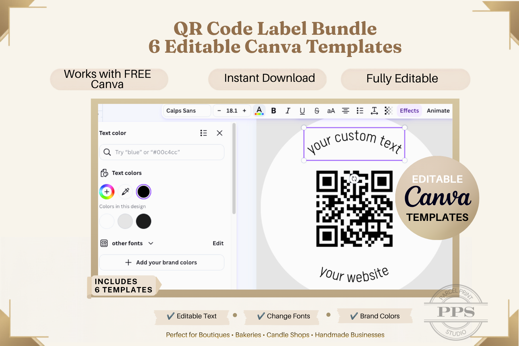 QR Code Label Bundle - Parcel Print Studio