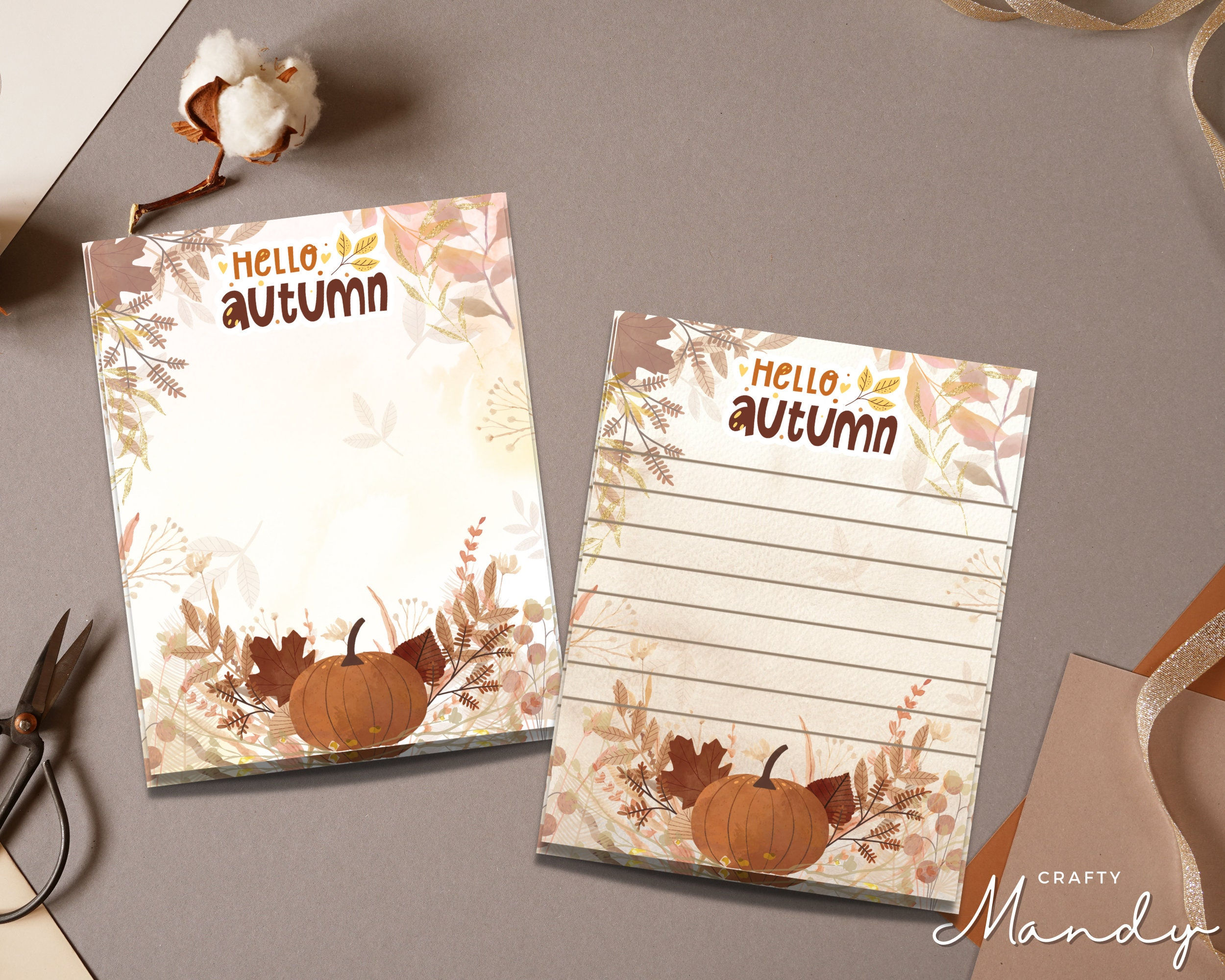 Hello Autumn Notepad