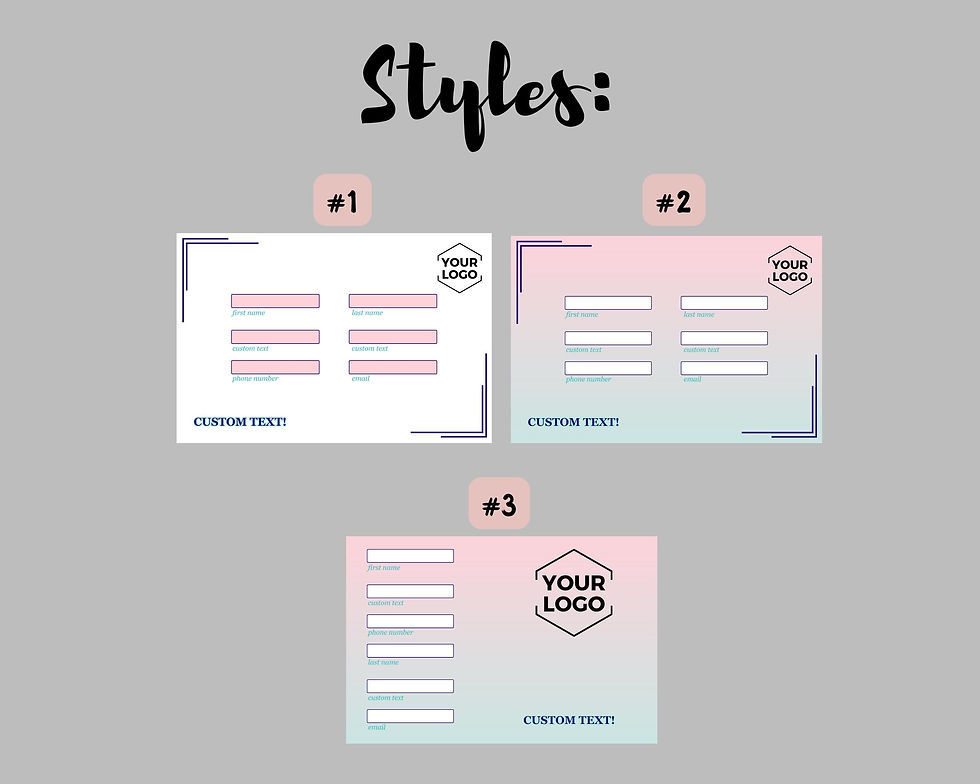 Thumbnail: Custom Information Cards | Business & Client Info Cards