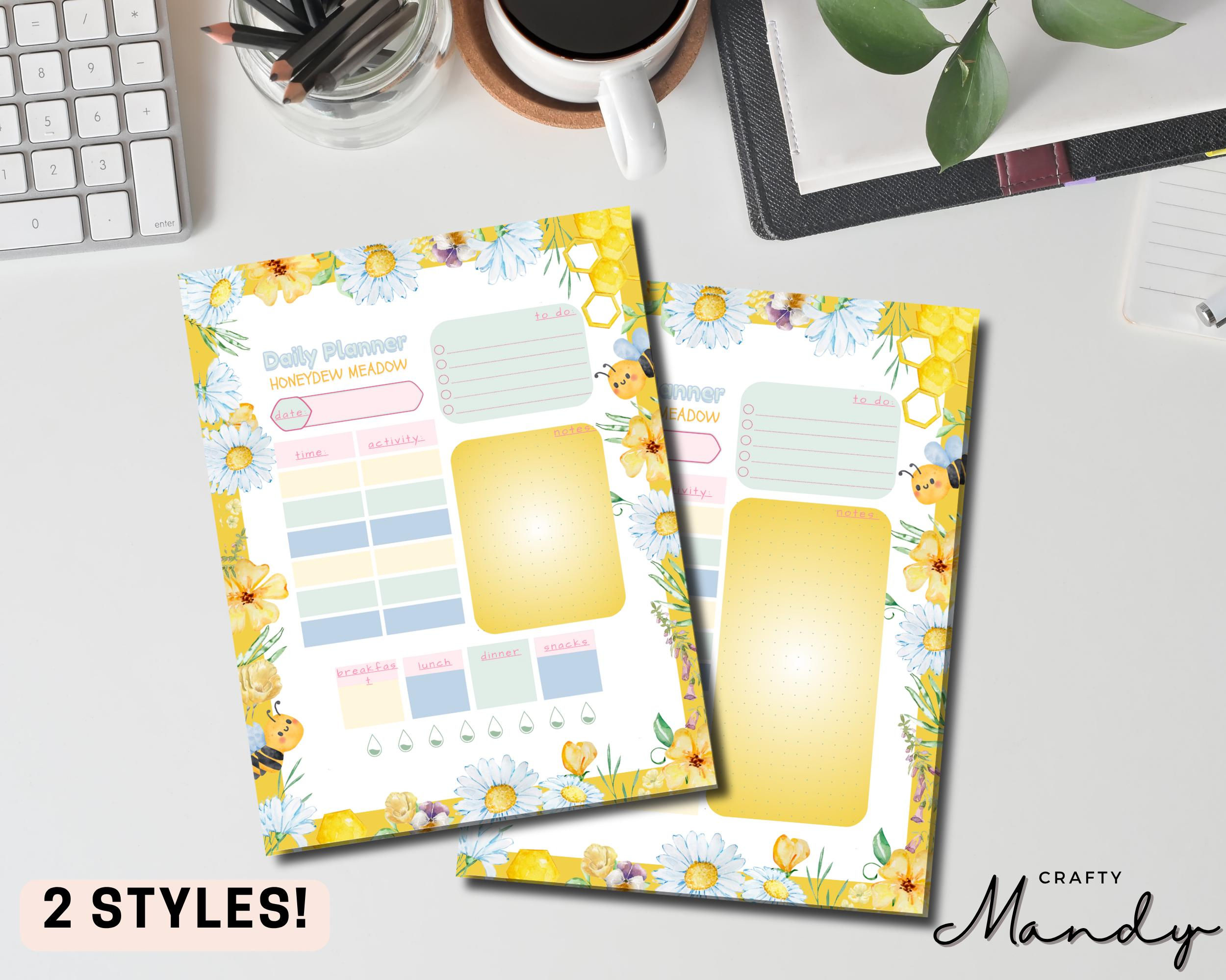 Honeydew Meadow Daily Planner Notepad