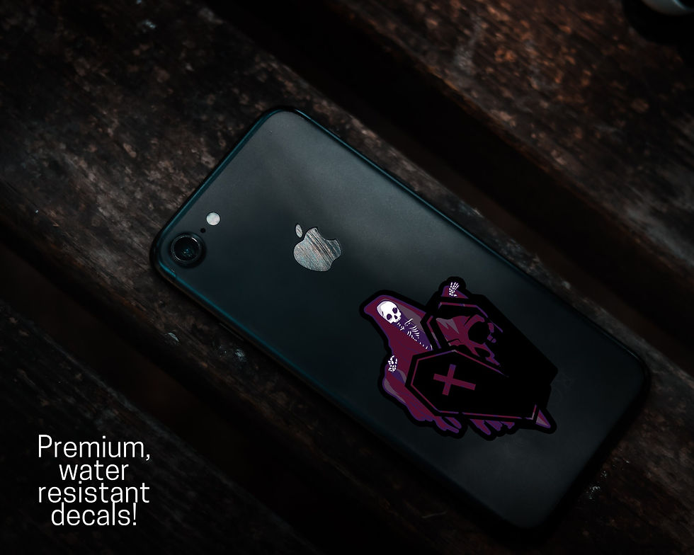 Thumbnail: Spooky Skeleton Decal Sticker Decal