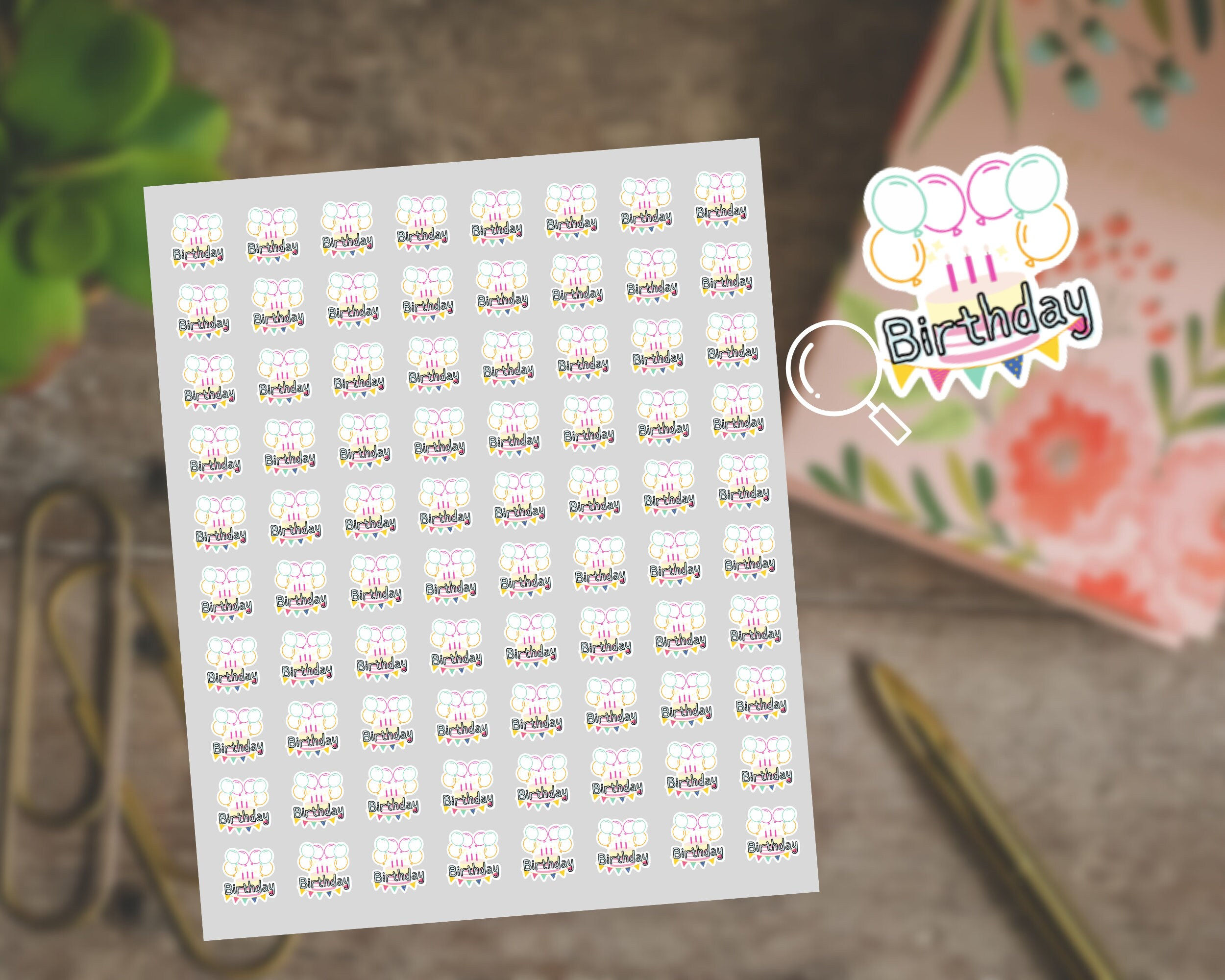 Birthday Planner Stickers