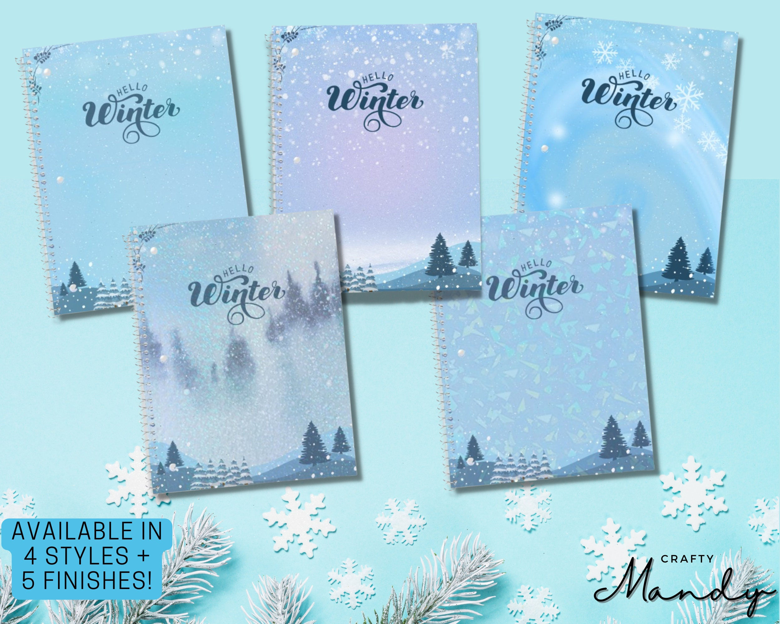 Hello Winter Spiral Notebook