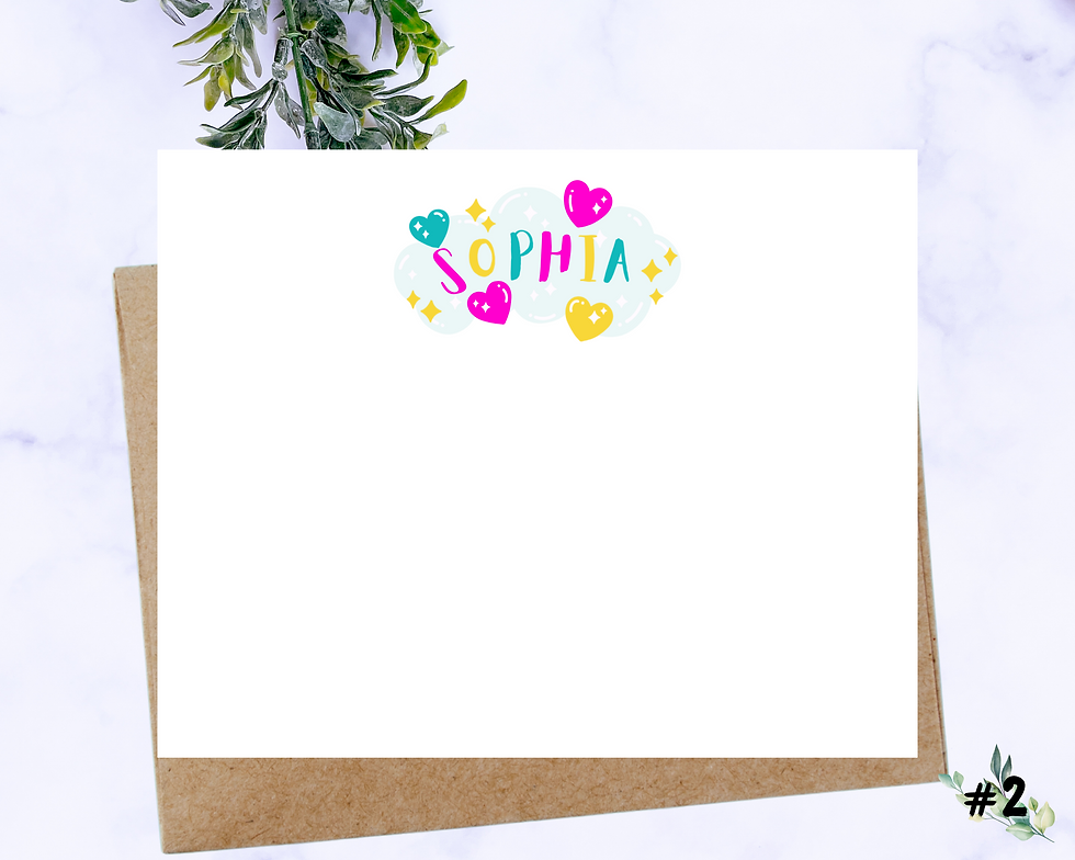 Thumbnail: Whimsy Brights Personalized Stationery Set
