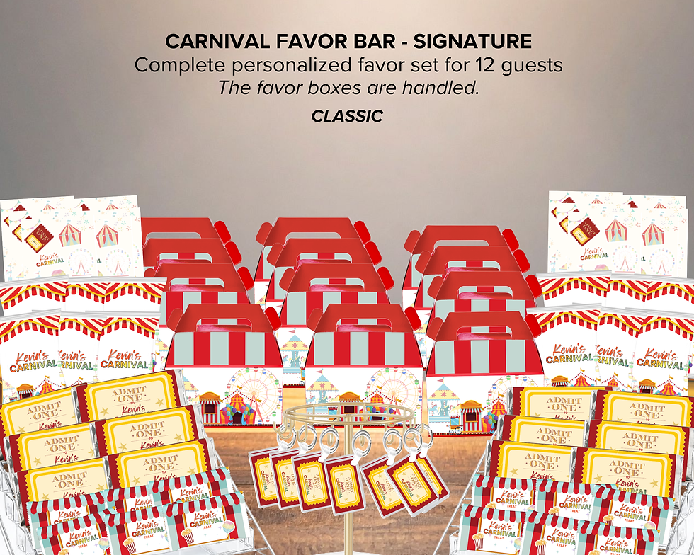 Thumbnail: Carnival Favor Bar — Deluxe | Personalized Favors for 12