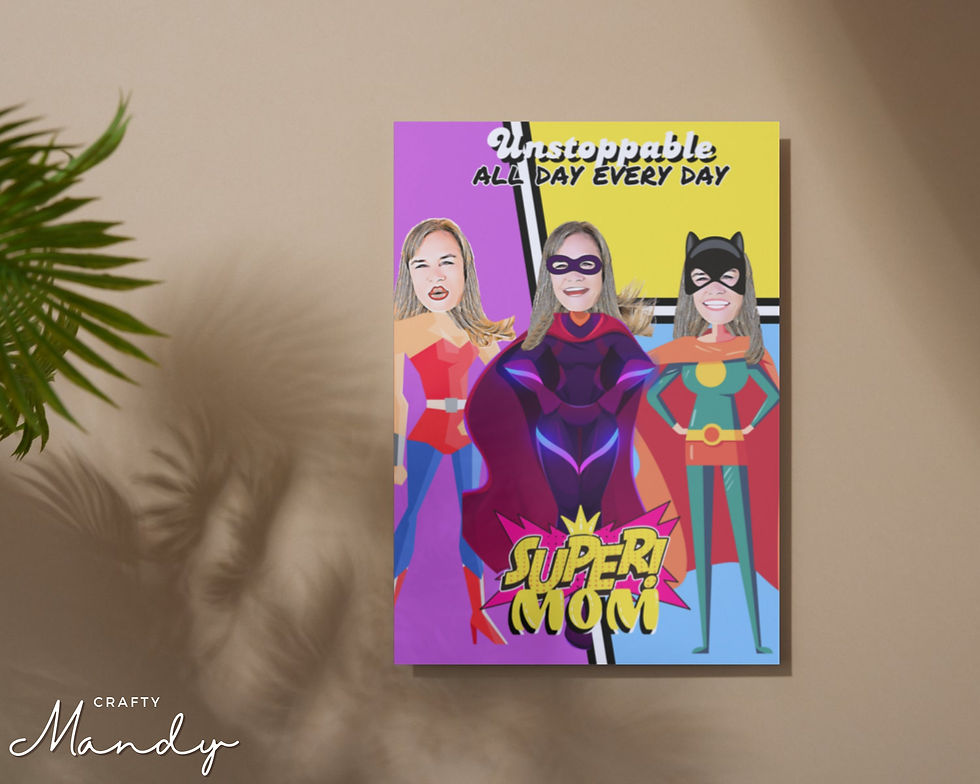 Thumbnail: Super Mom Cartoon Photo Canvas
