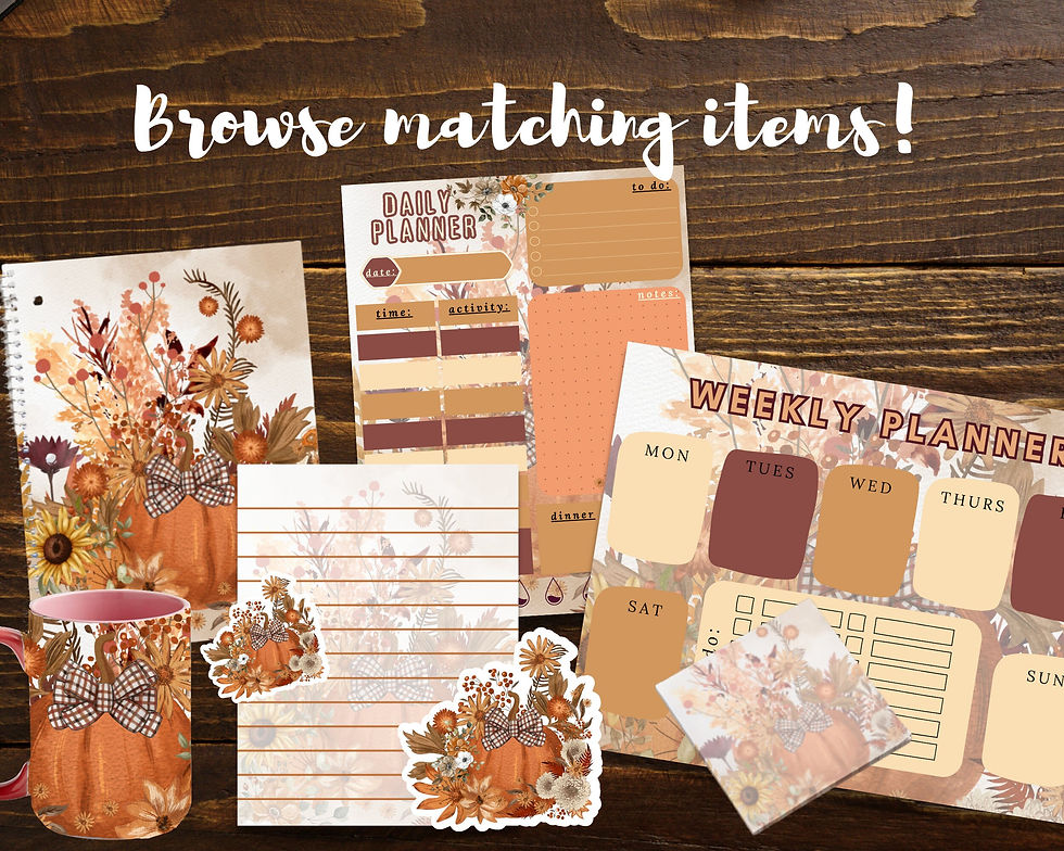 Thumbnail: Fall Harvest Daily Planner Notepad