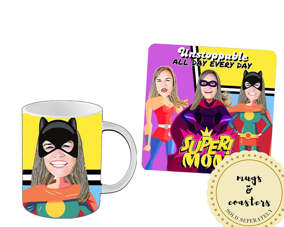 Thumbnail: Super Mom Cartoon Photo Canvas