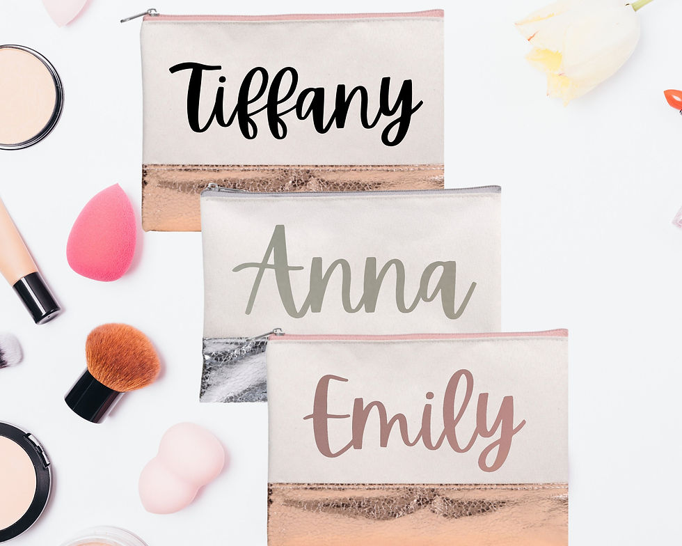 Thumbnail: Personalized Canvas Makeup Bag