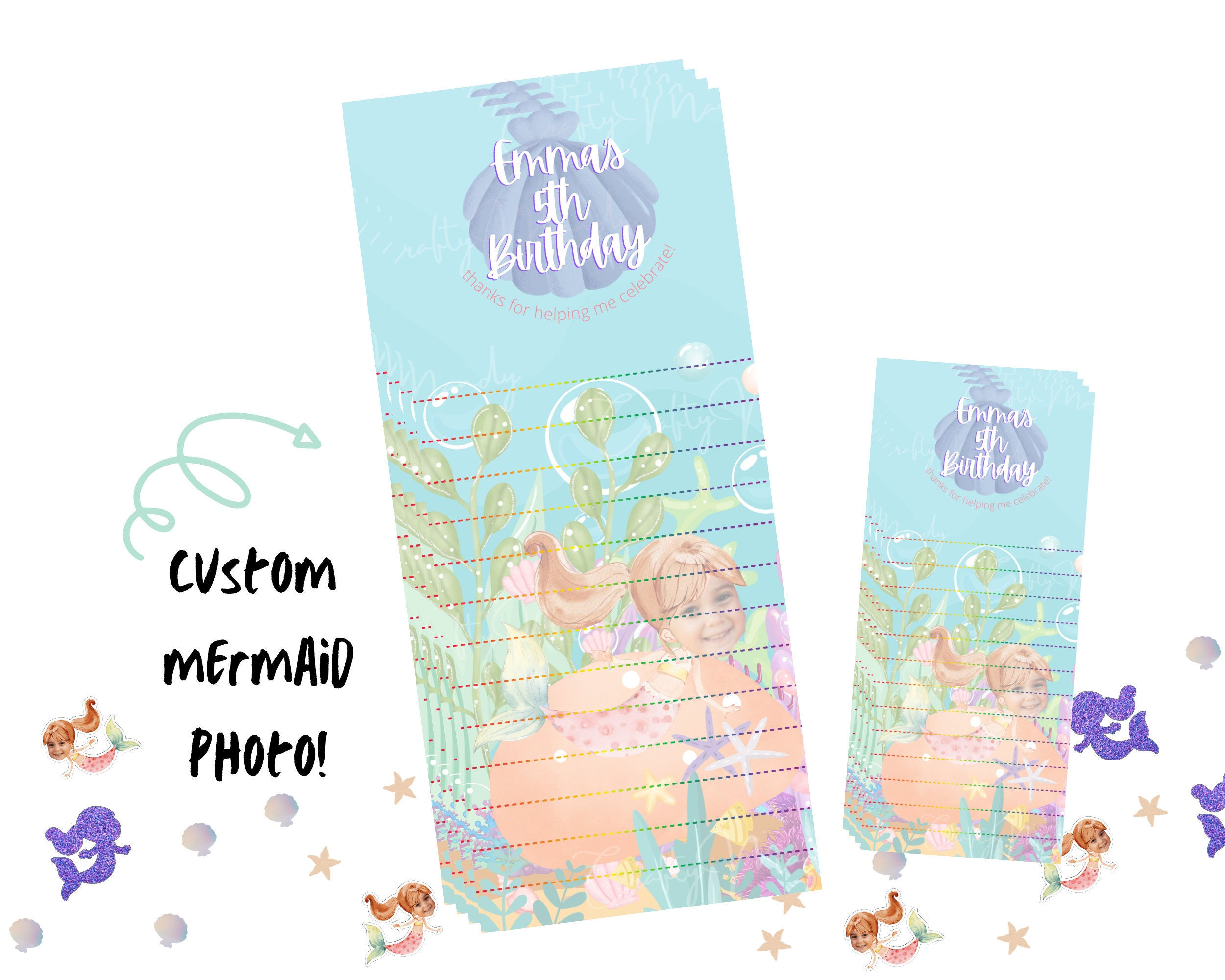 Personalized Mermaid Kids Notepad