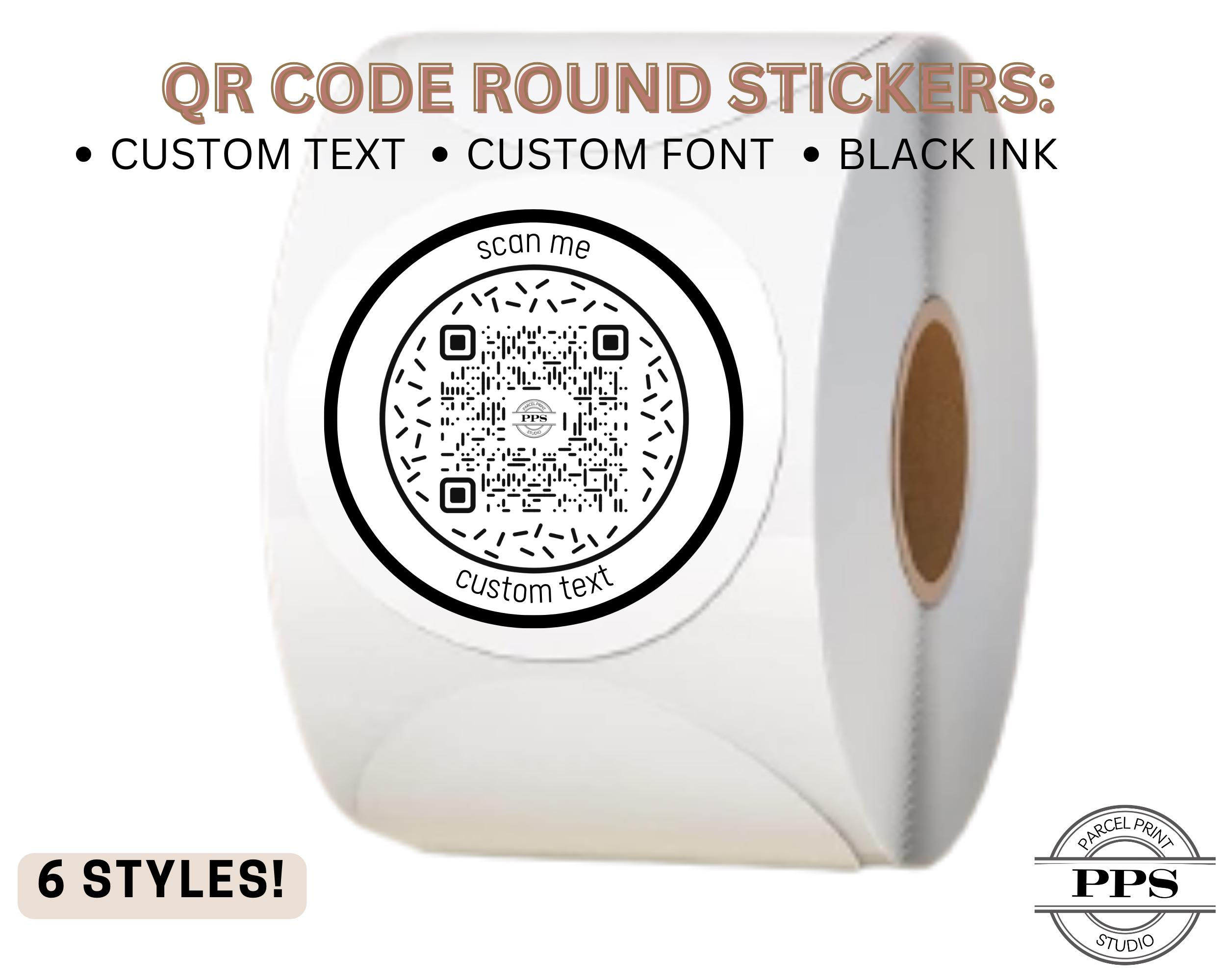 QR Code Round Stickers, QR Code, Custom Stickers, Bulk Stickers, Business Sti