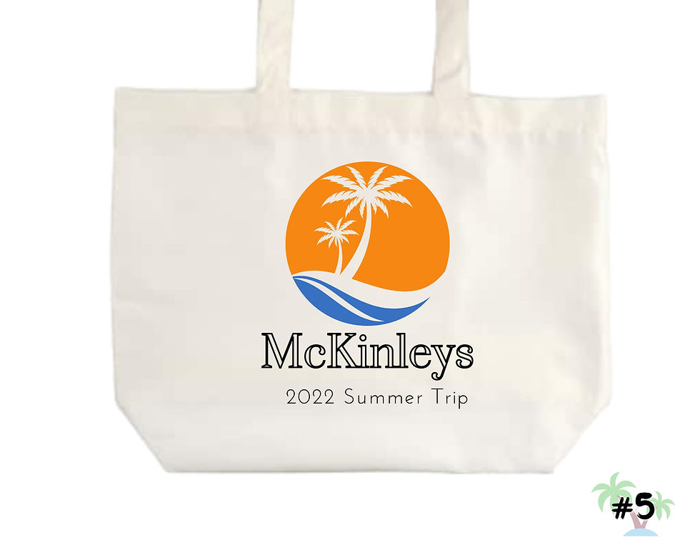 Thumbnail: Personalized Summer Trip Tote Bag