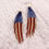Thumbnail: Short Patriotic Glitter Feather Earring