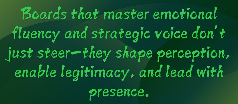 Strategic Communication and Governance — Boards Leading with Impact