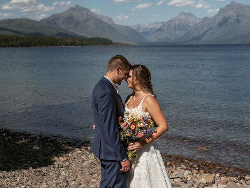 Aubrey +Rowan’s August in Glacier National Park Elopement