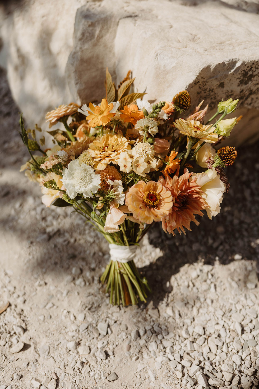 Bridal bouquet in Glacier Park during elopement
