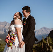 Elopement couple in Glacier National Park in September