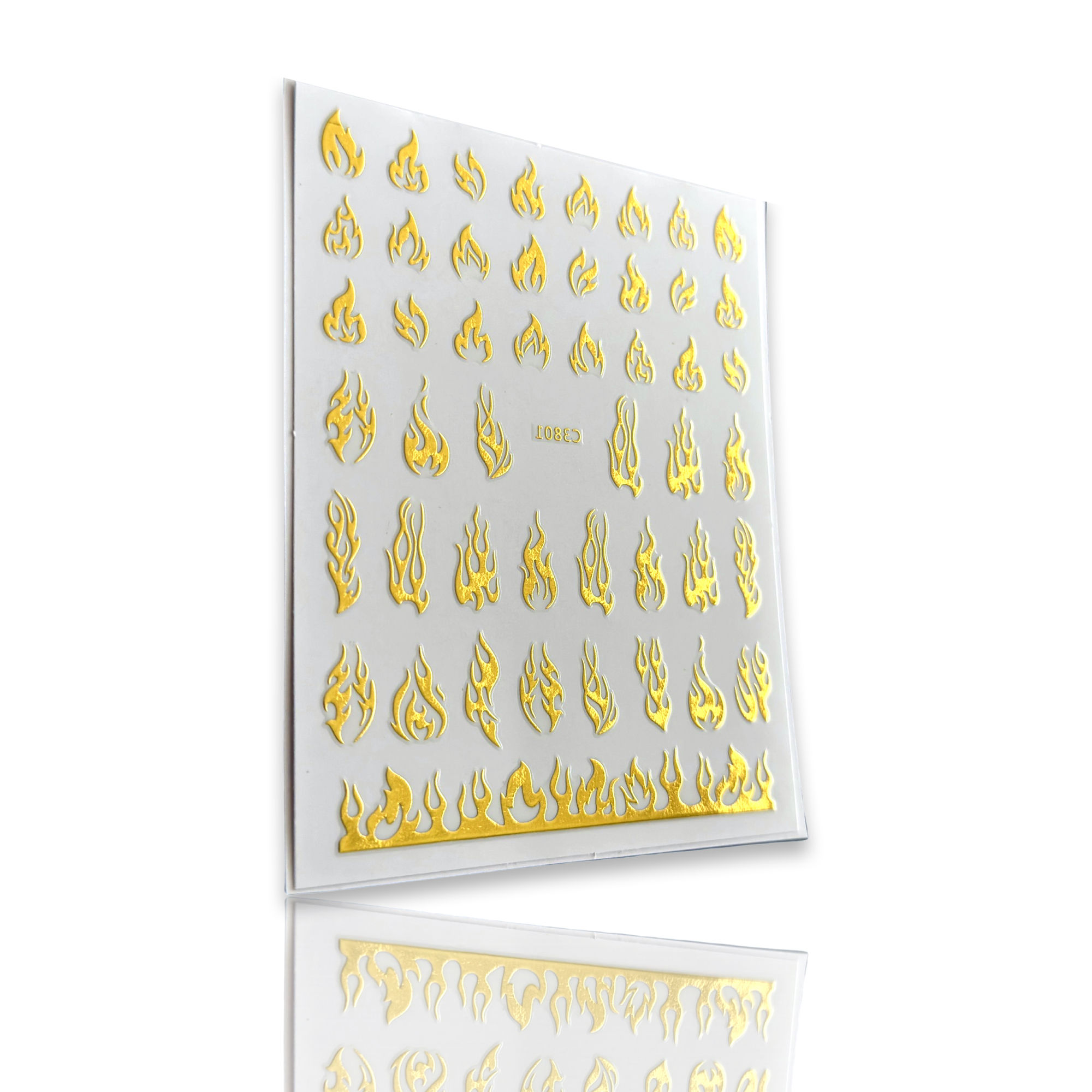 Nail Sticker GOLD FLAME
