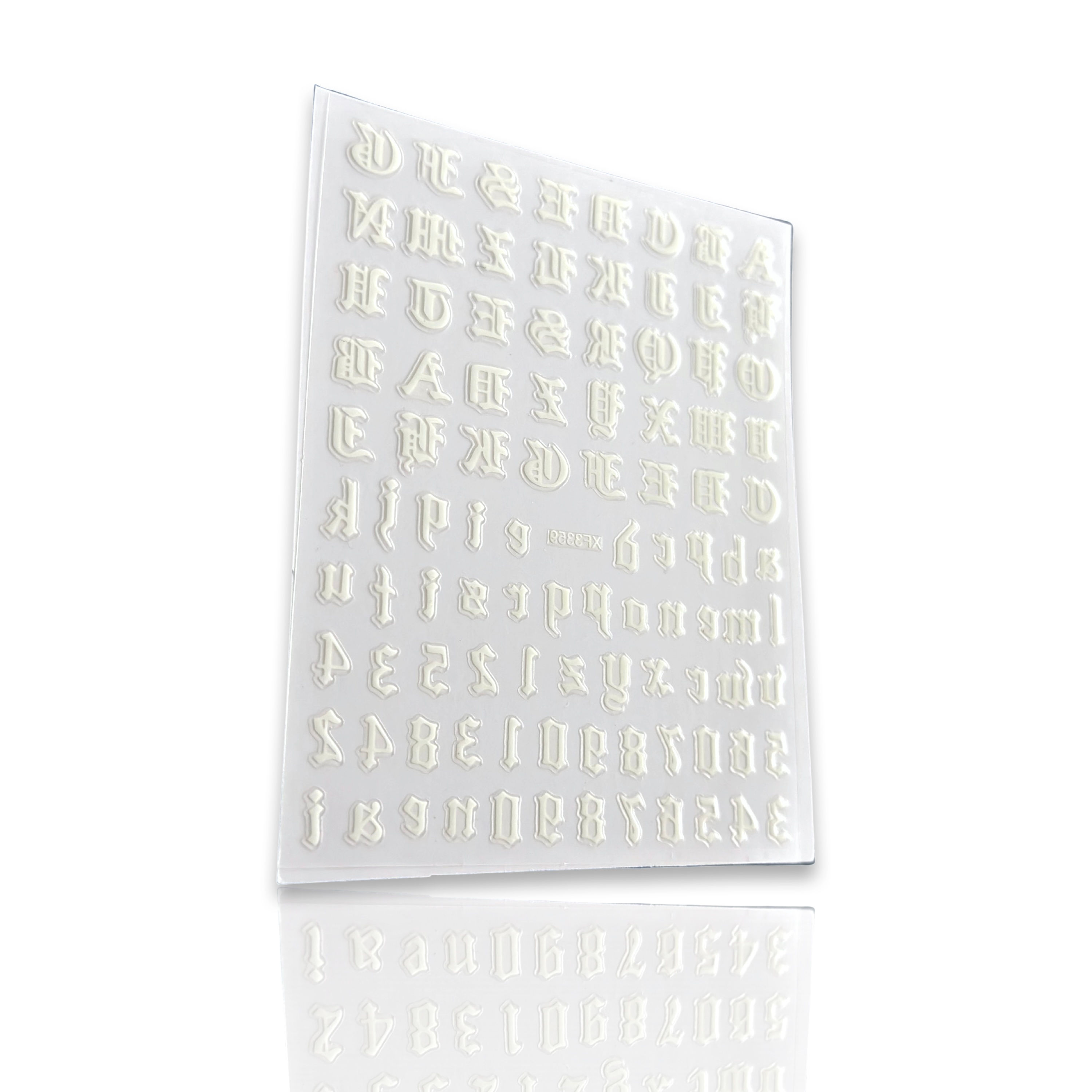 Nail Sticker WHITE ALPHABET