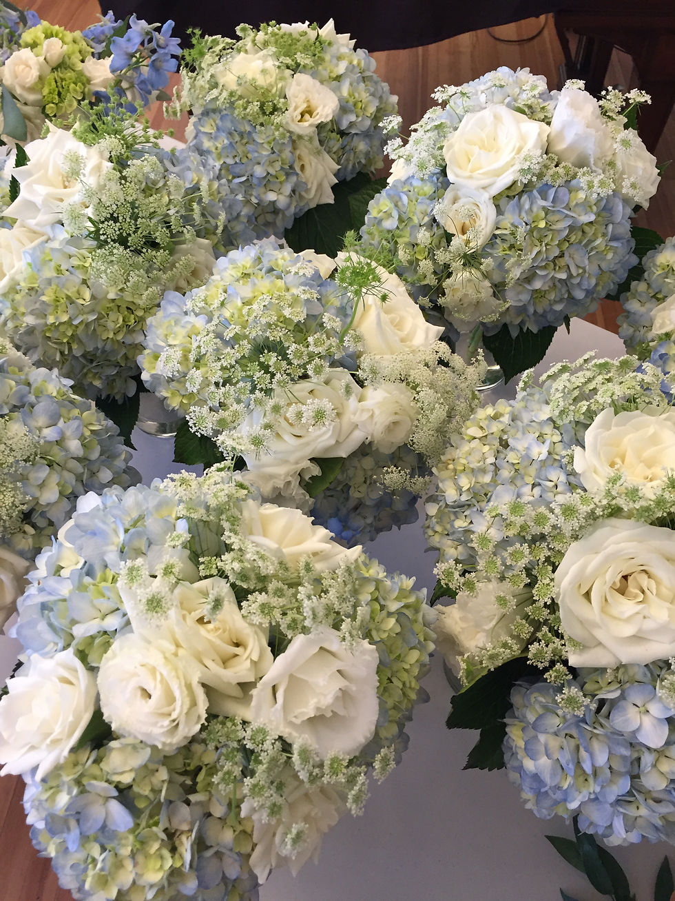 Charming Blue and White Bouquets