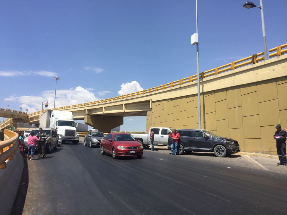 VIDEO: Aparatoso choque múltiple en la salida a Aldama