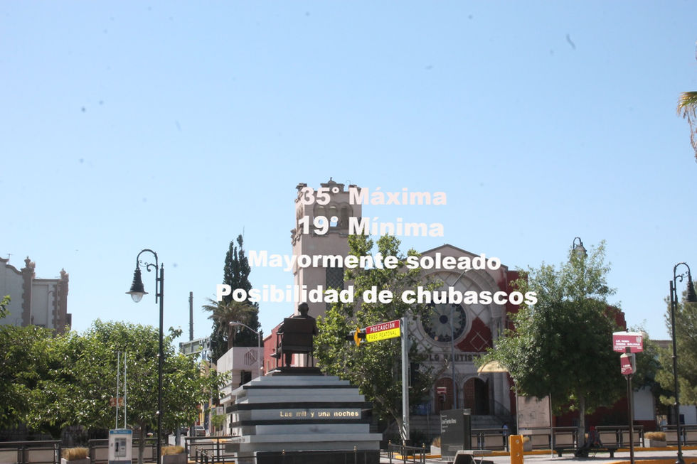 Mayormente soleado con posibilidad de chubascos y 35° máxima para hoy martes