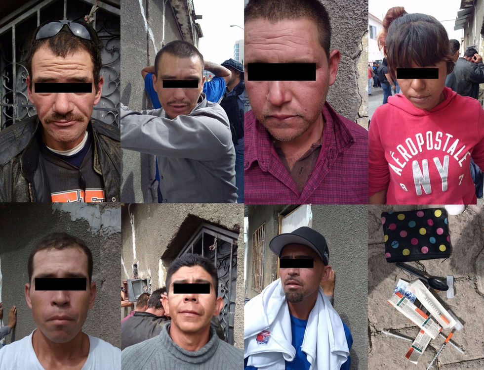 Elementos de la AEI capturaron a siete “Mexicles” durante cateo en el centro de la ciudad