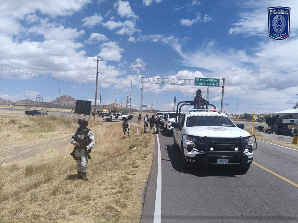 Operativo policiaco en Nonoava, Chihuahua
