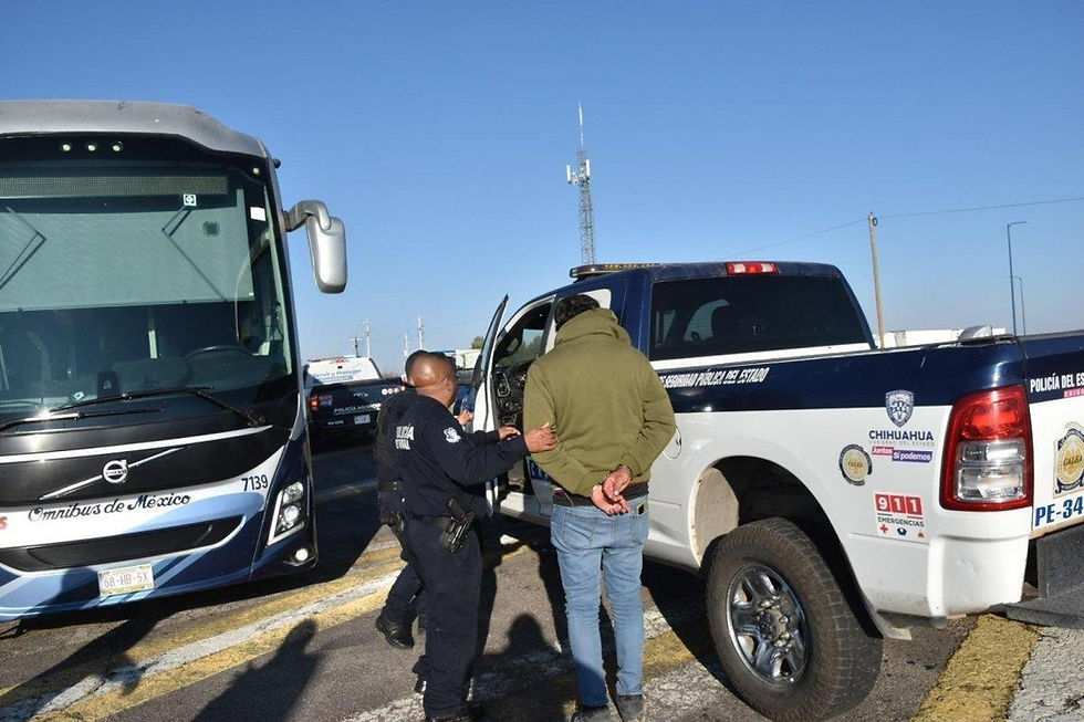 Detenido en la caseta sacramento, Chihuahua