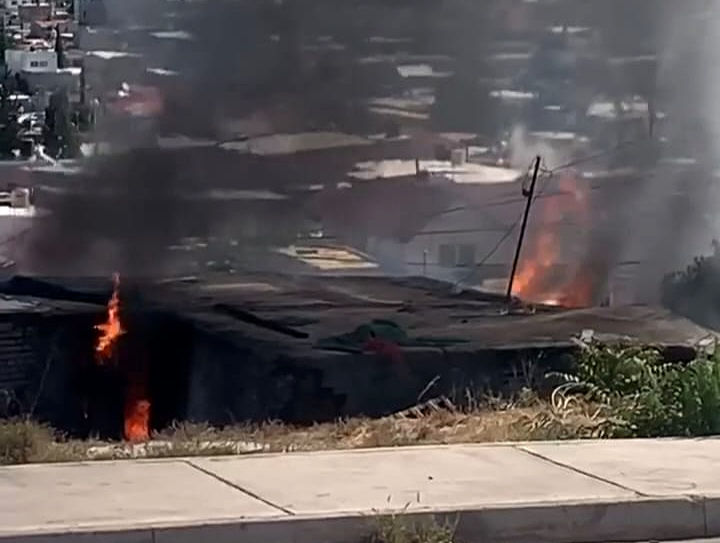 Incendio de un picadero en el Cerro de la Cruz