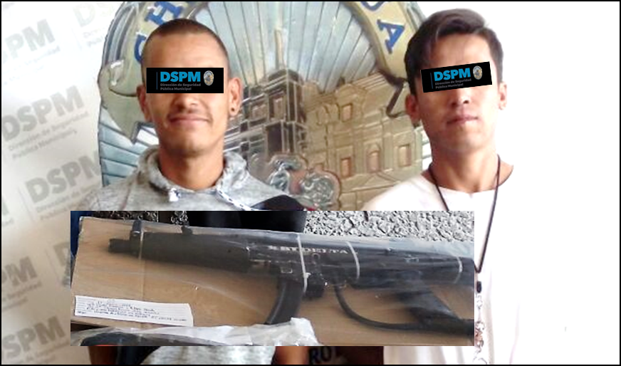 Sujetos irrumpen en vivienda con arma de juguete y son capturados