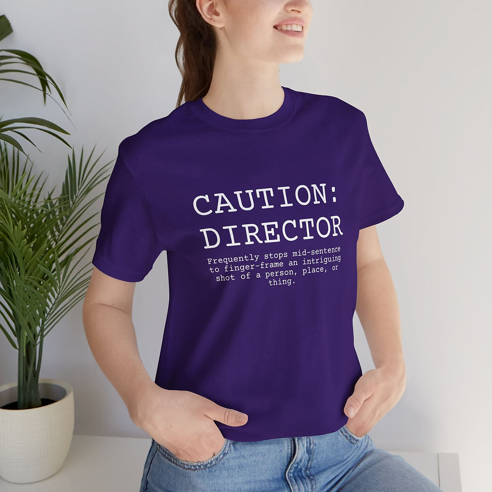 Thumbnail: Caution Director Short Sleeve Tee, funny tshirts, film director, movie shirts