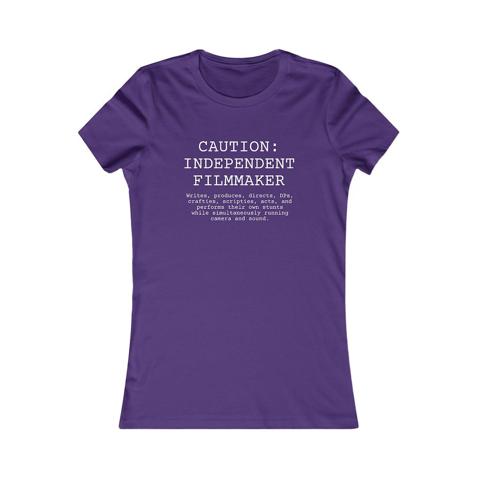Thumbnail: Caution Independent Filmmaker Scoop Neck Tee 