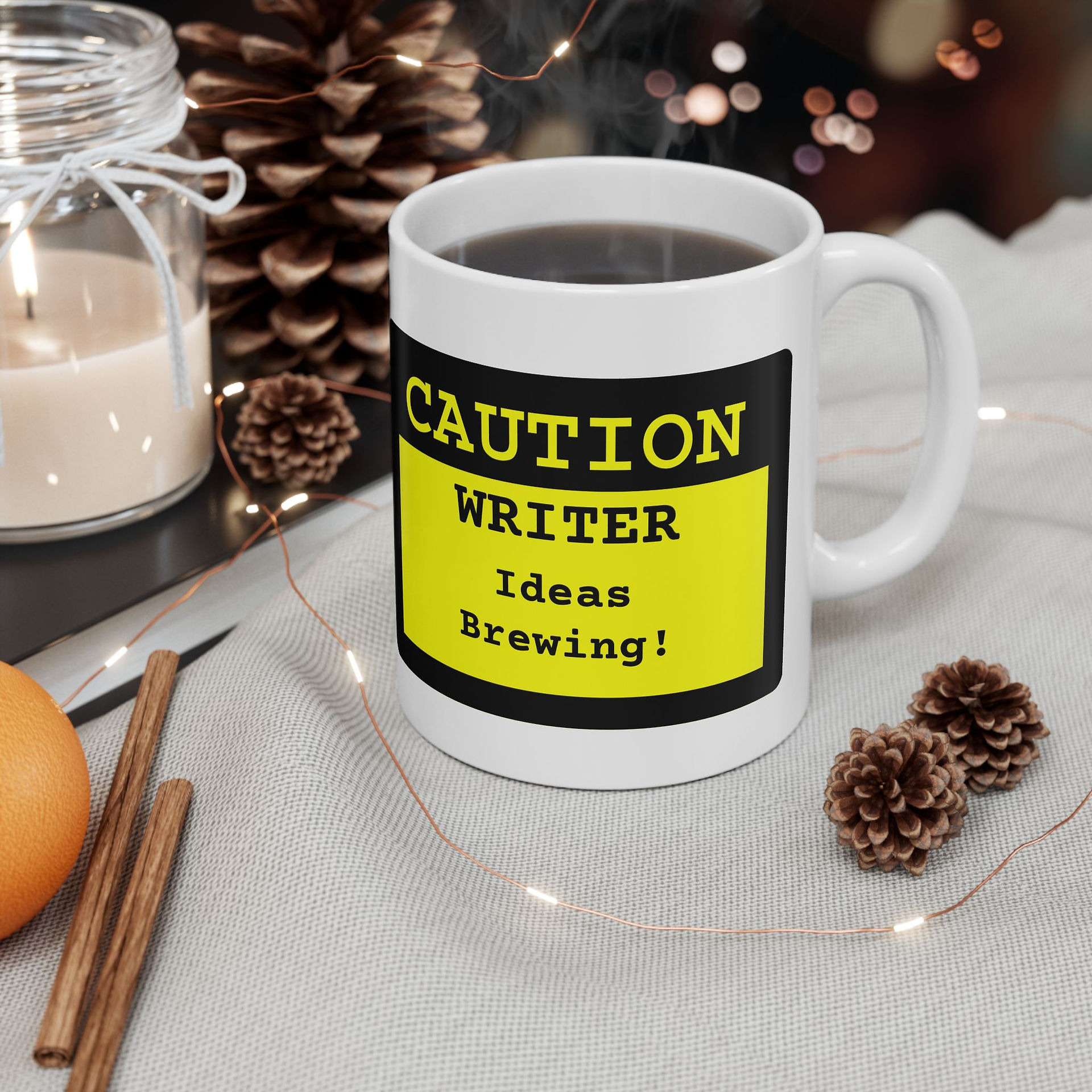 Caution: Writer Ideas Brewing! Mug