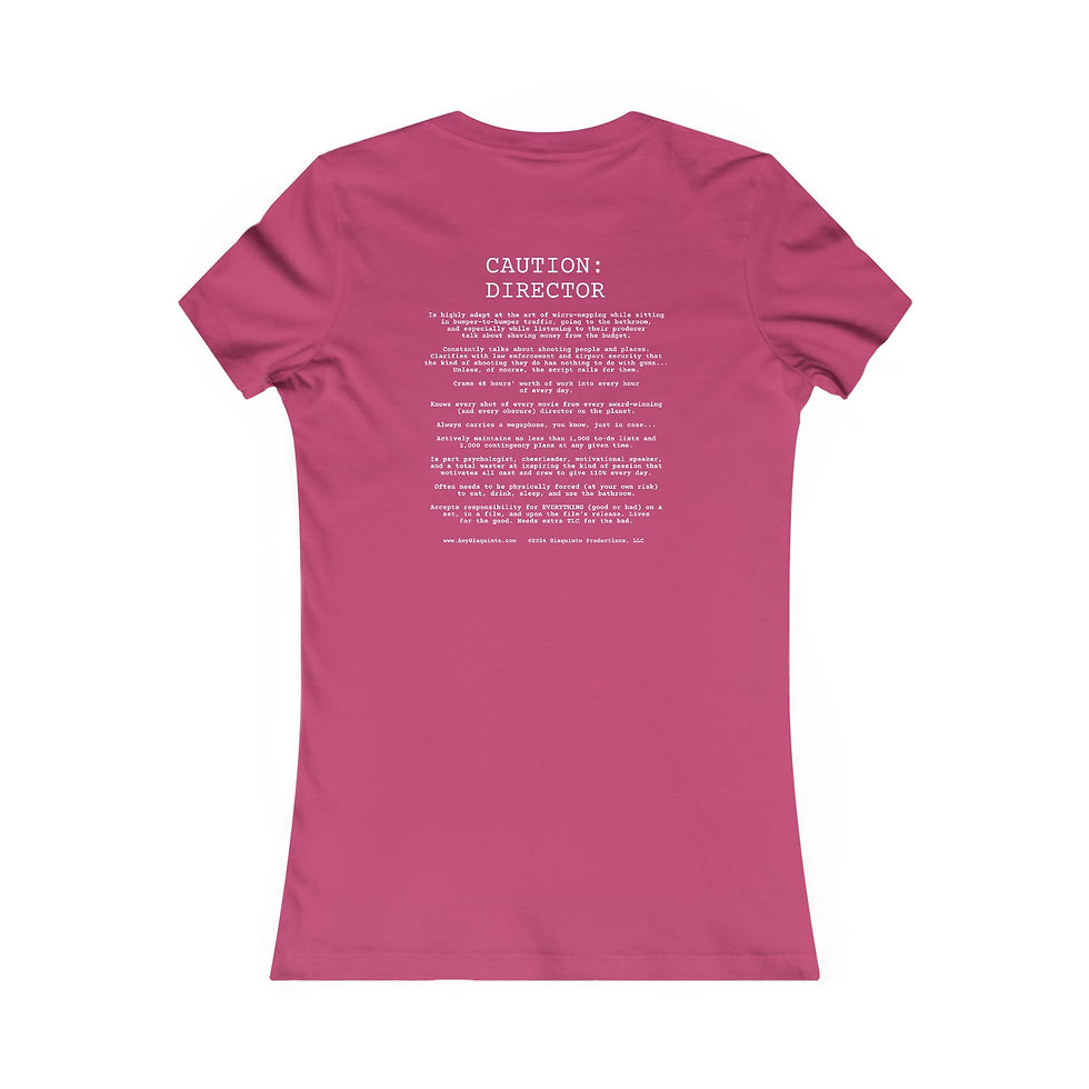 Thumbnail: Caution Director Scoop Neck Tee, Fitted Tee, Film Director, Unique Gift, US Made