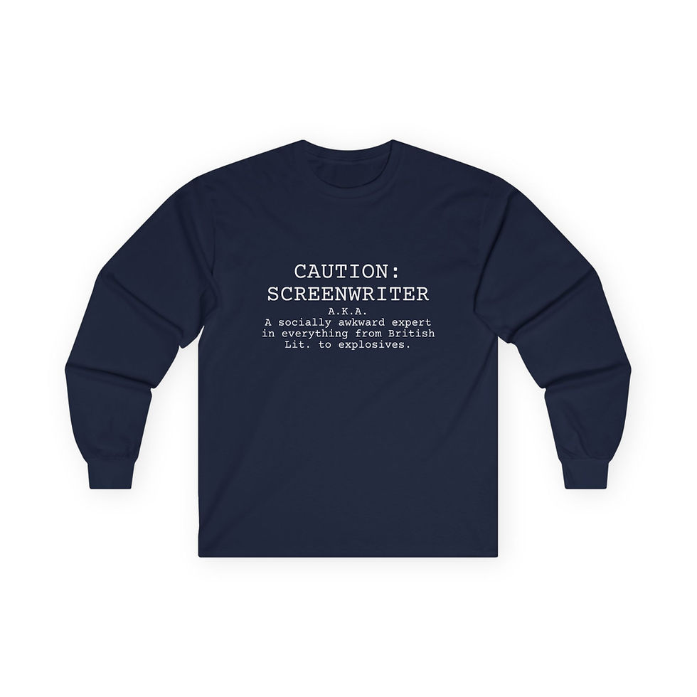 Thumbnail: Caution Screenwriter Long Sleeve Tee Unisex