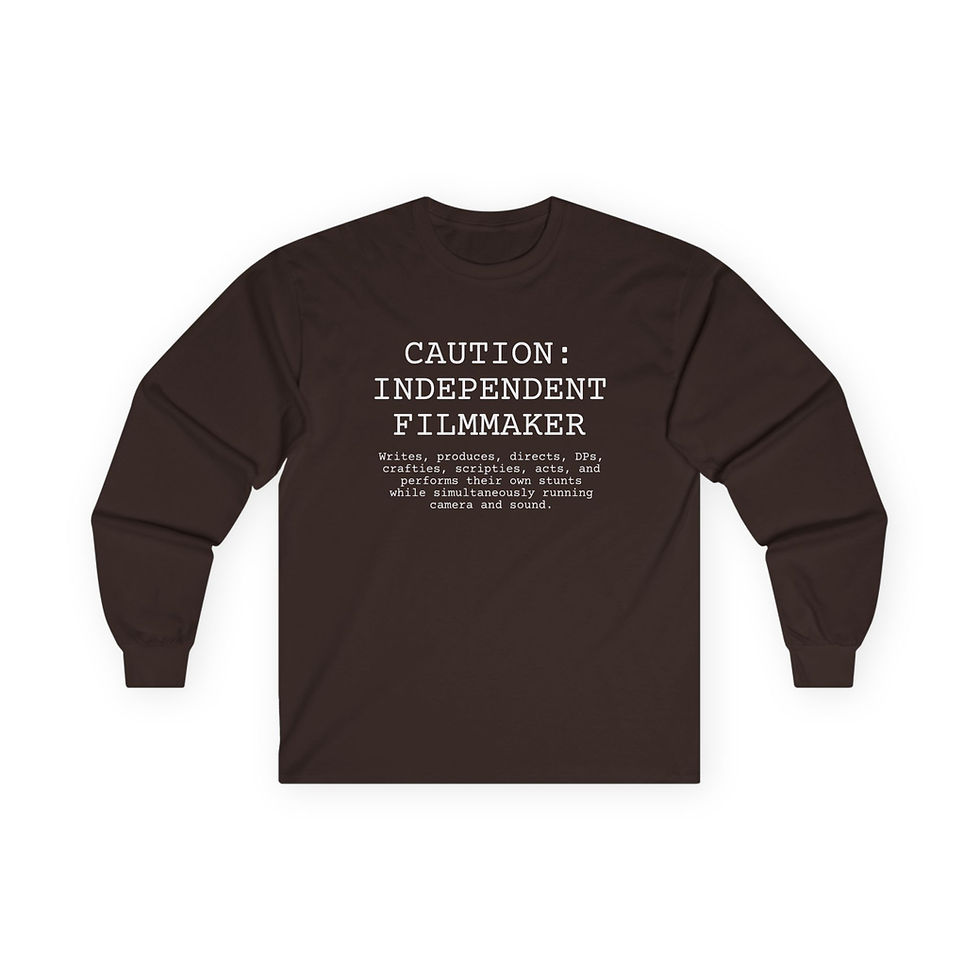 Thumbnail: Caution Independent Filmmaker Long Sleeve Tee