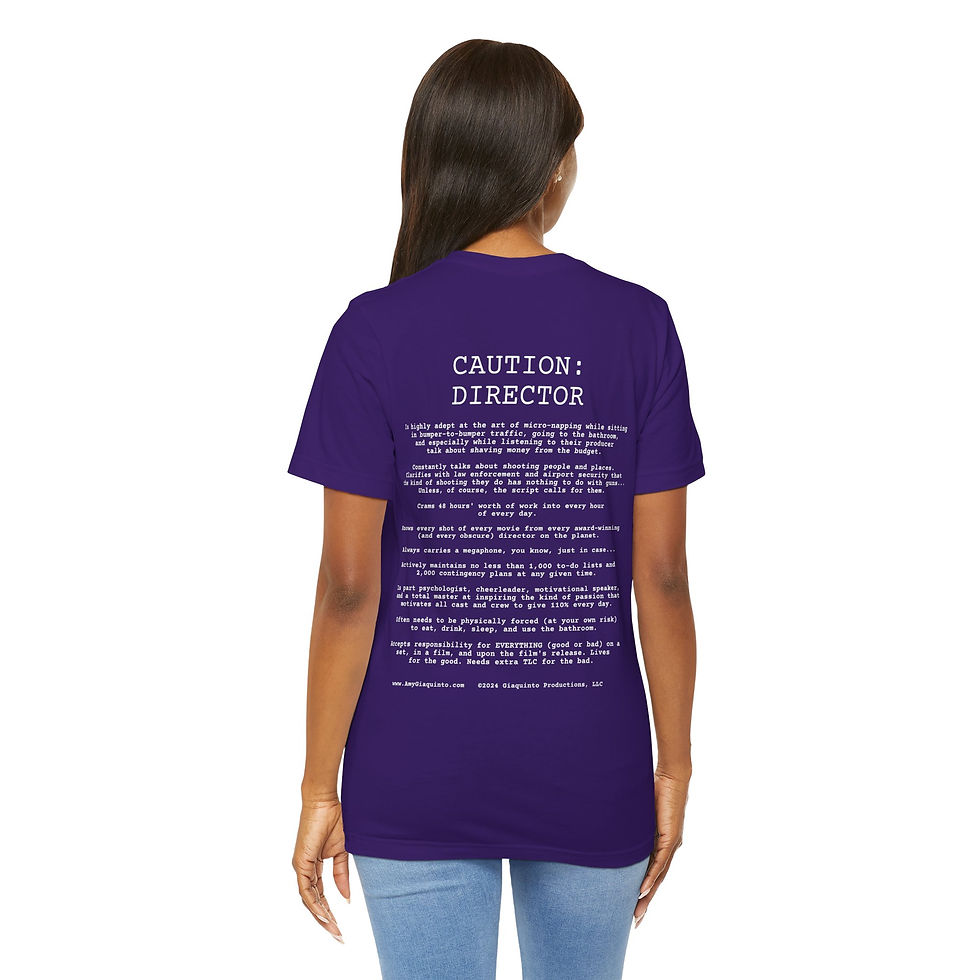 Thumbnail: Caution Director Short Sleeve Tee, funny tshirts, film director, movie shirts