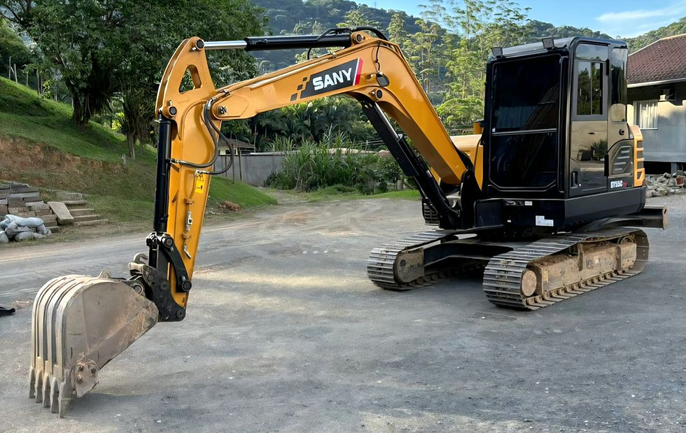 Miniatura: ESCAVADEIRA HIDRÁULICA SANY SY55C,  Ano 2022 - com linha hidráulica auxiliar 